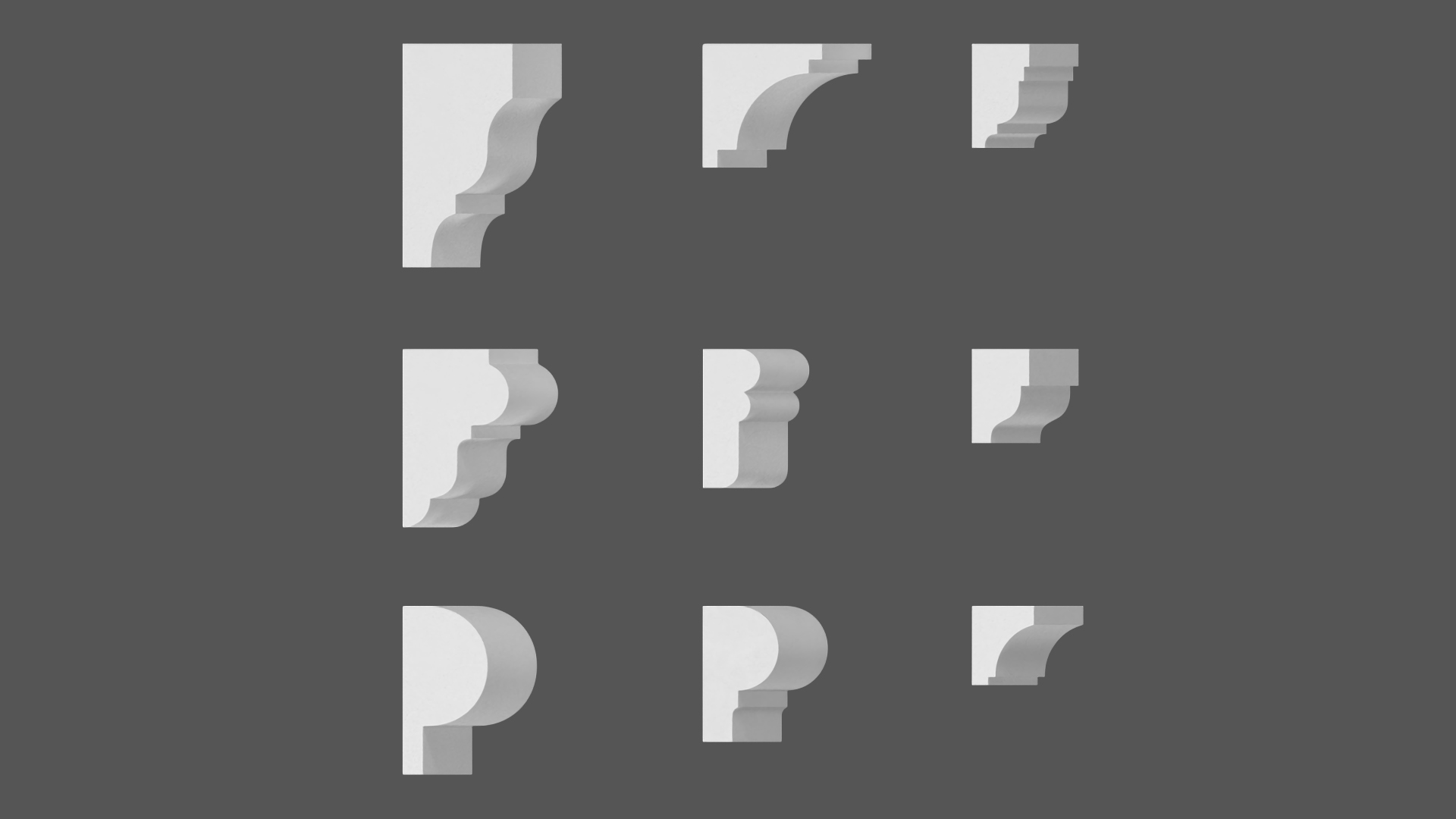 3D model Set Molding Gypsum Part 1