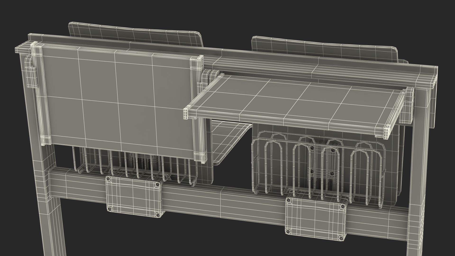 3D model University Seating System For Two Places