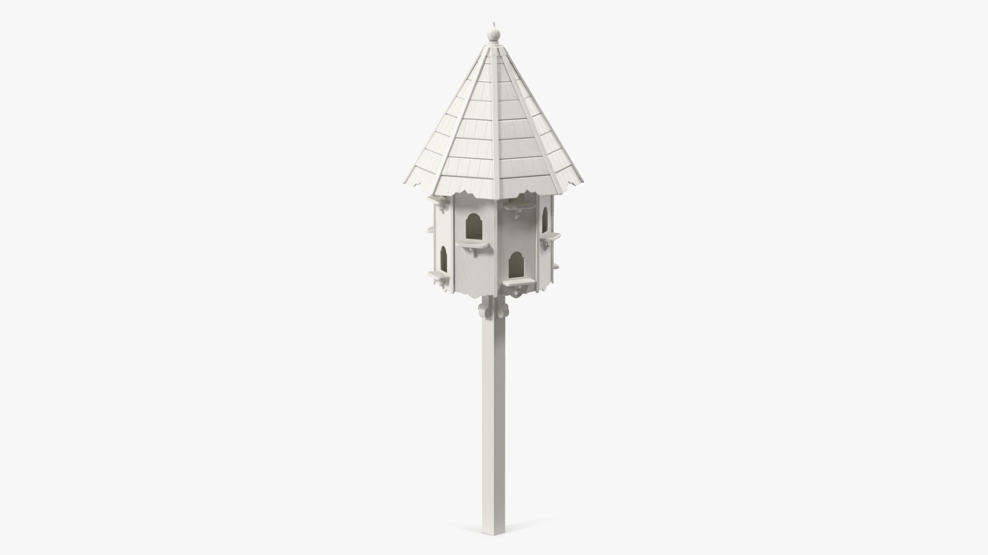 3D model Handmade Dovecote for Twelve Nests White