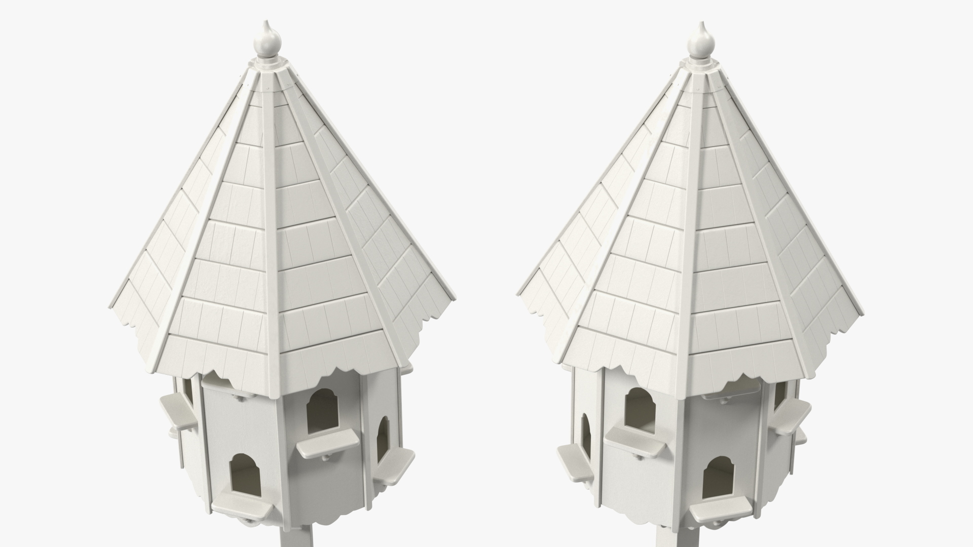 3D model Handmade Dovecote for Twelve Nests White