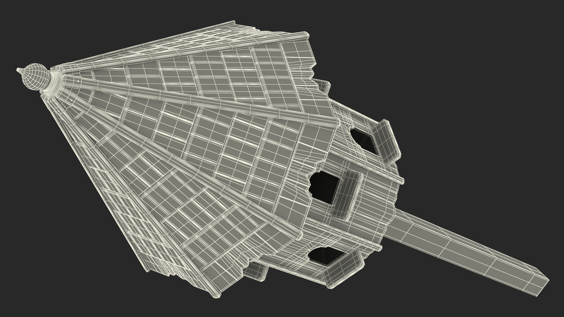 3D model Handmade Dovecote for Twelve Nests White