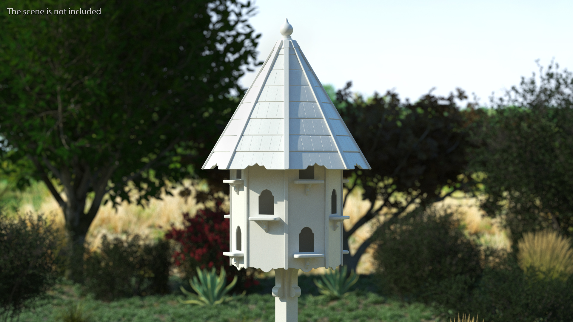 3D model Handmade Dovecote for Twelve Nests White