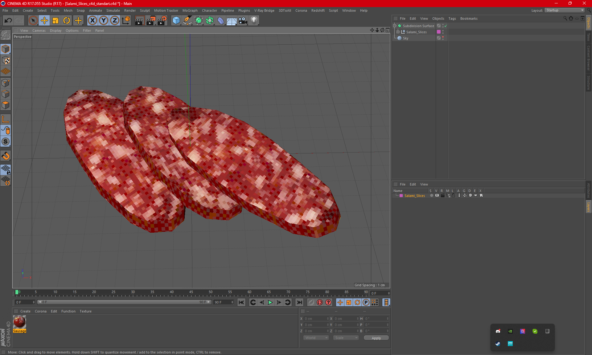 3D Salami Slices model