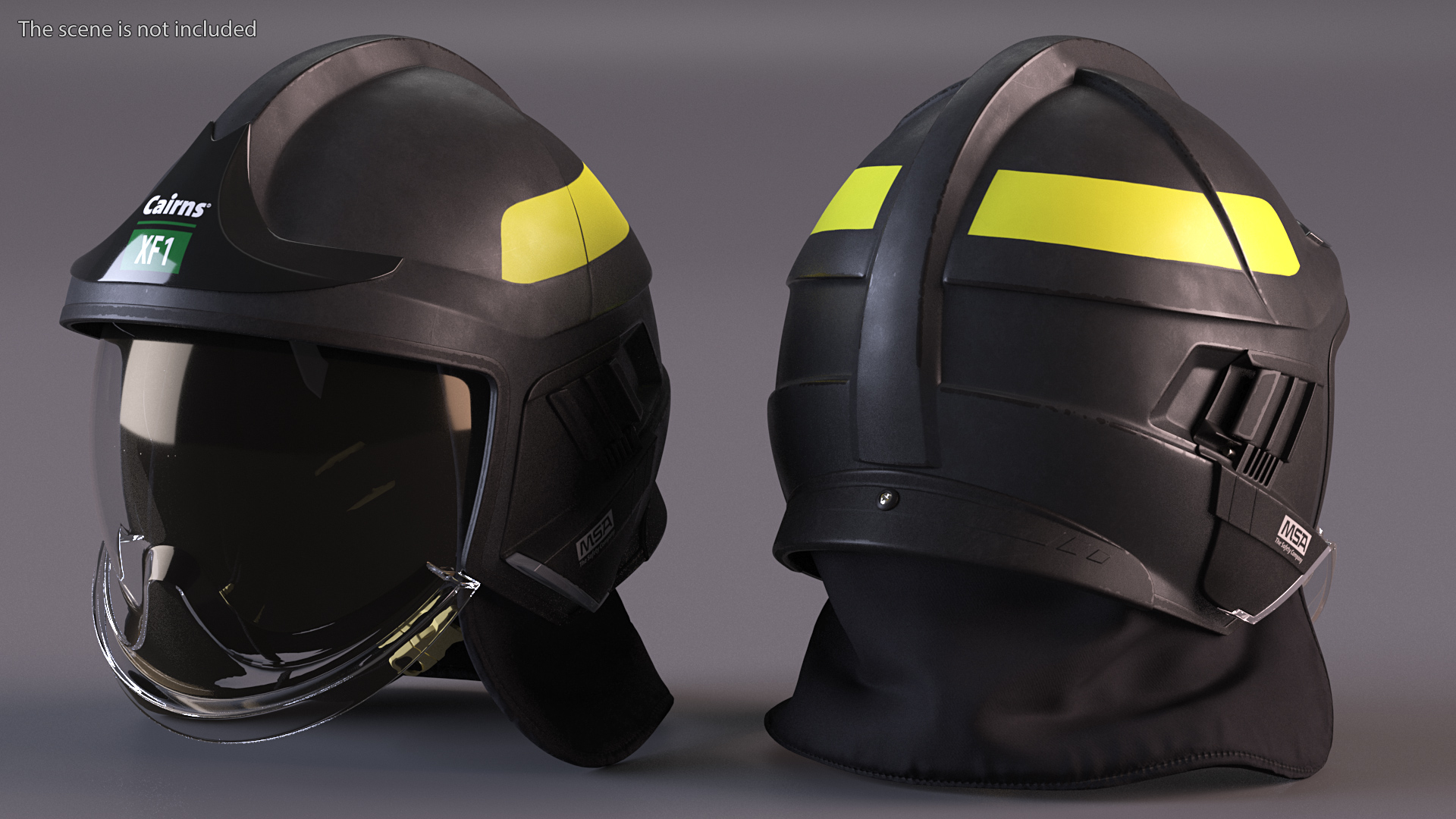 3D Cairns XF1 Fire Helmet Black model