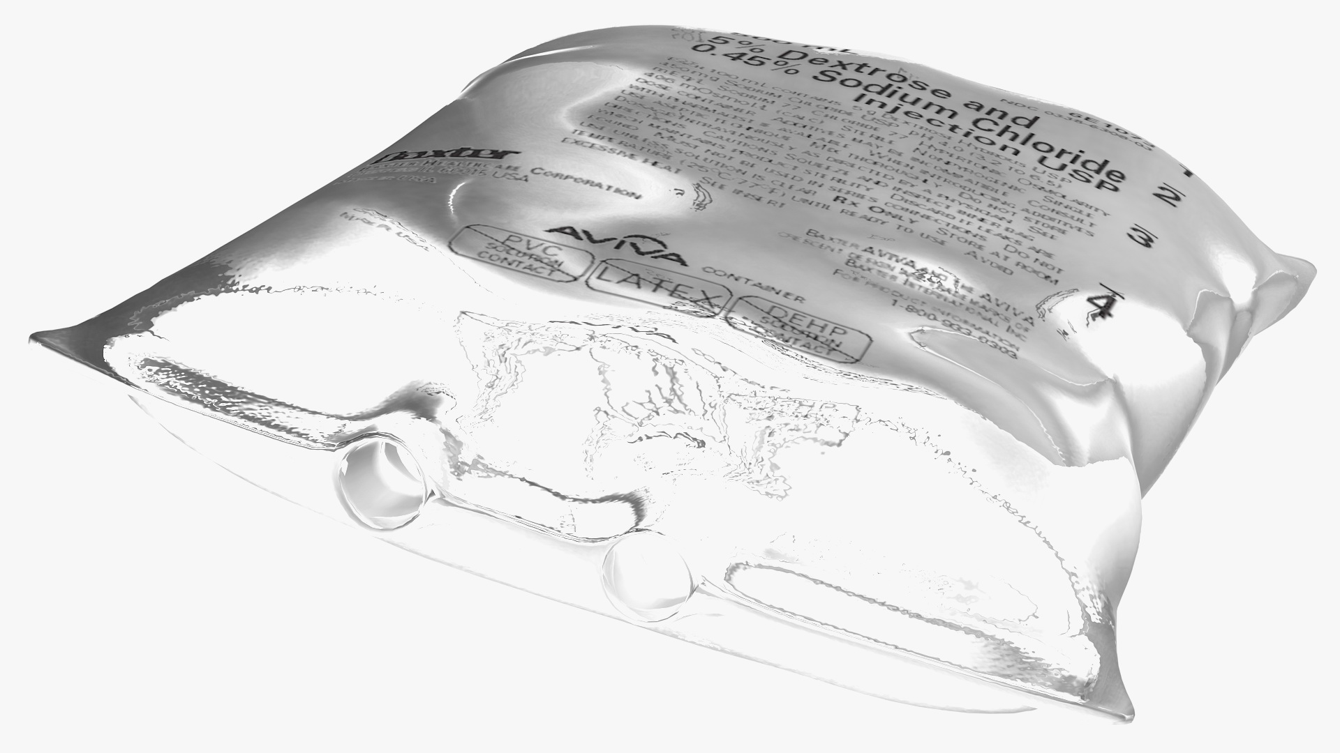3D IV Fluid Solution Bag