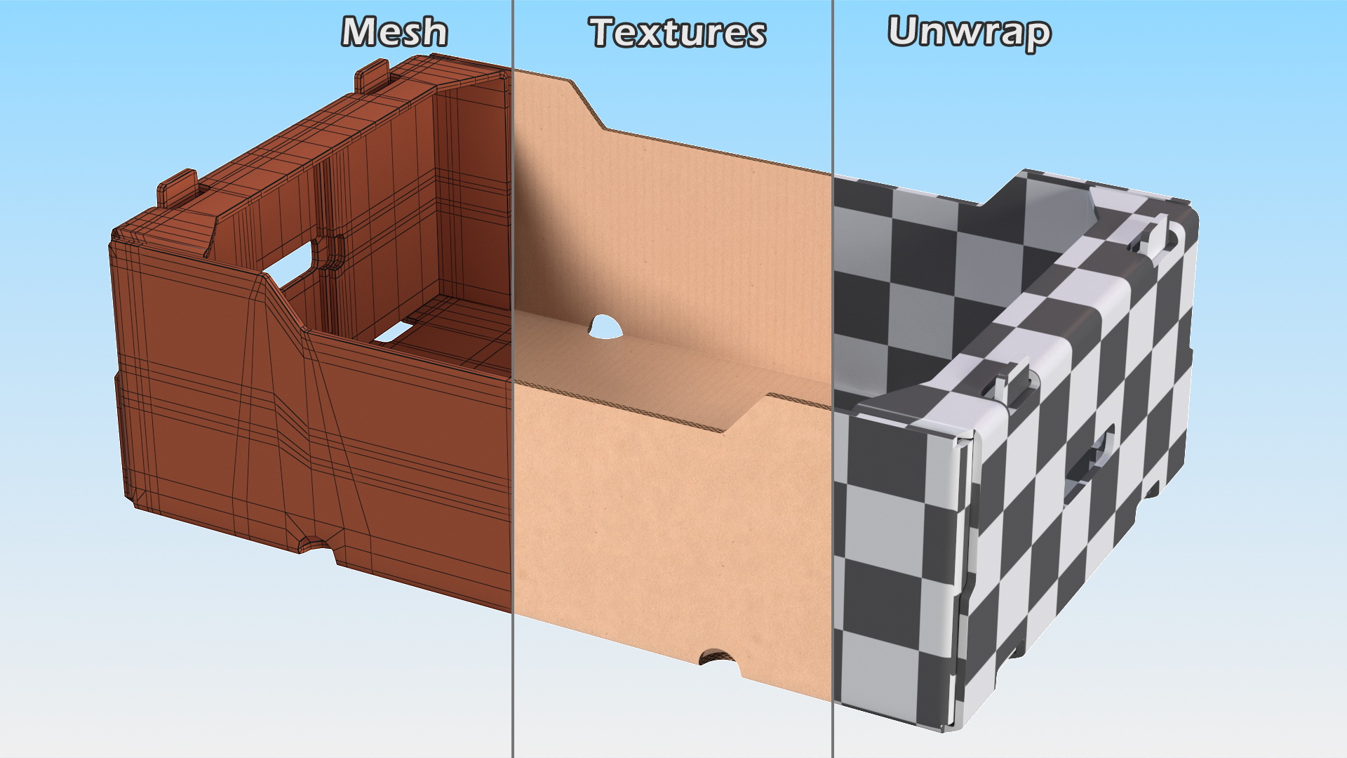 3D Corrugated Paper Fruit Tray Box