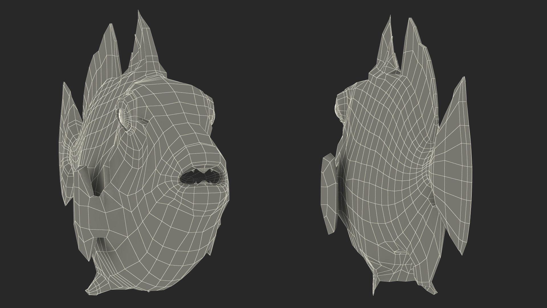 3D Realistic Clown Trigger Fish model