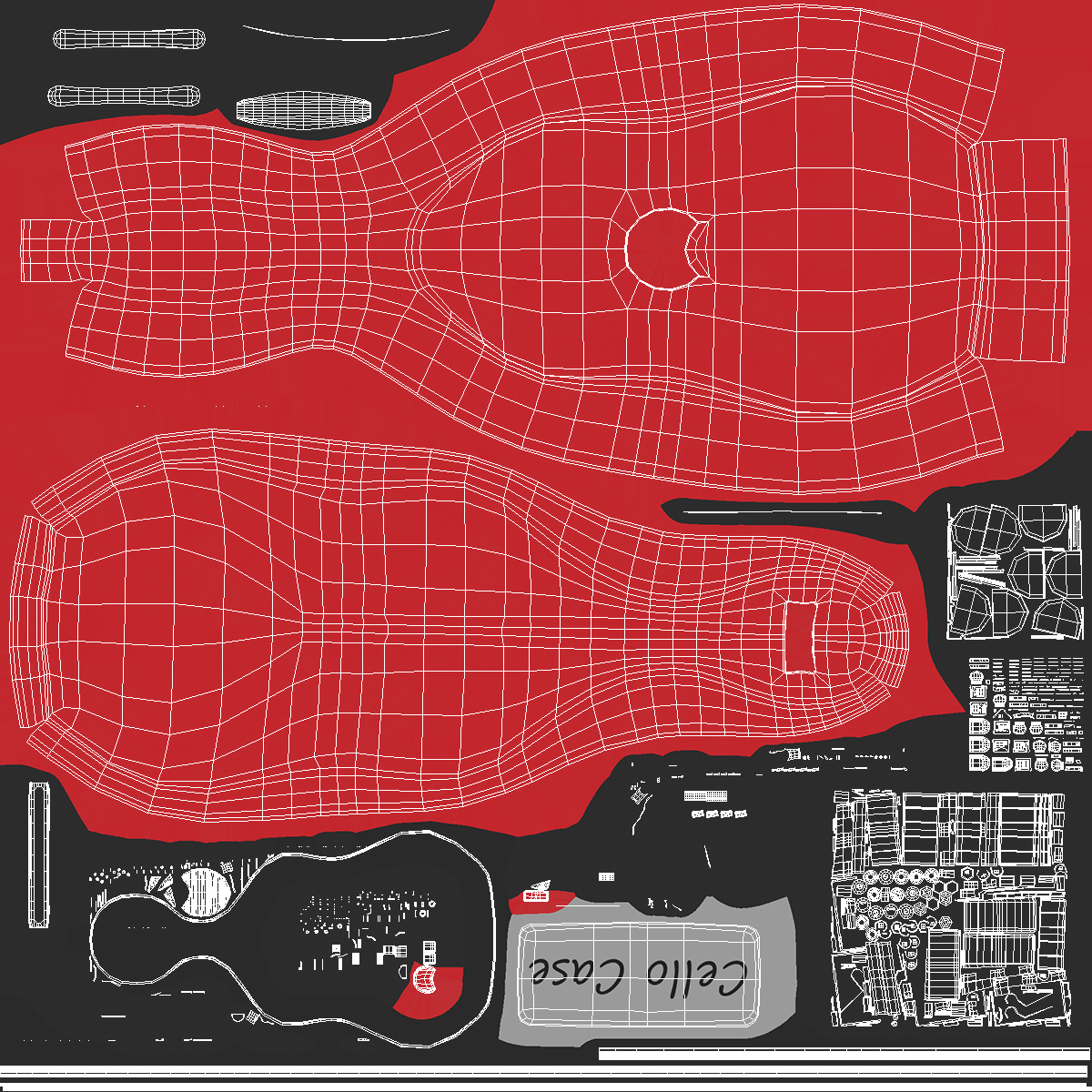 3D model Classic Cello Case Closed