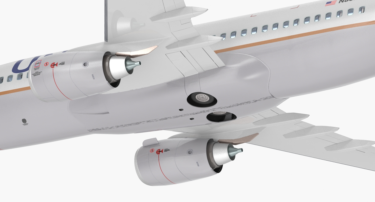 Boeing 737 700 with Interior United Airlines 3D model