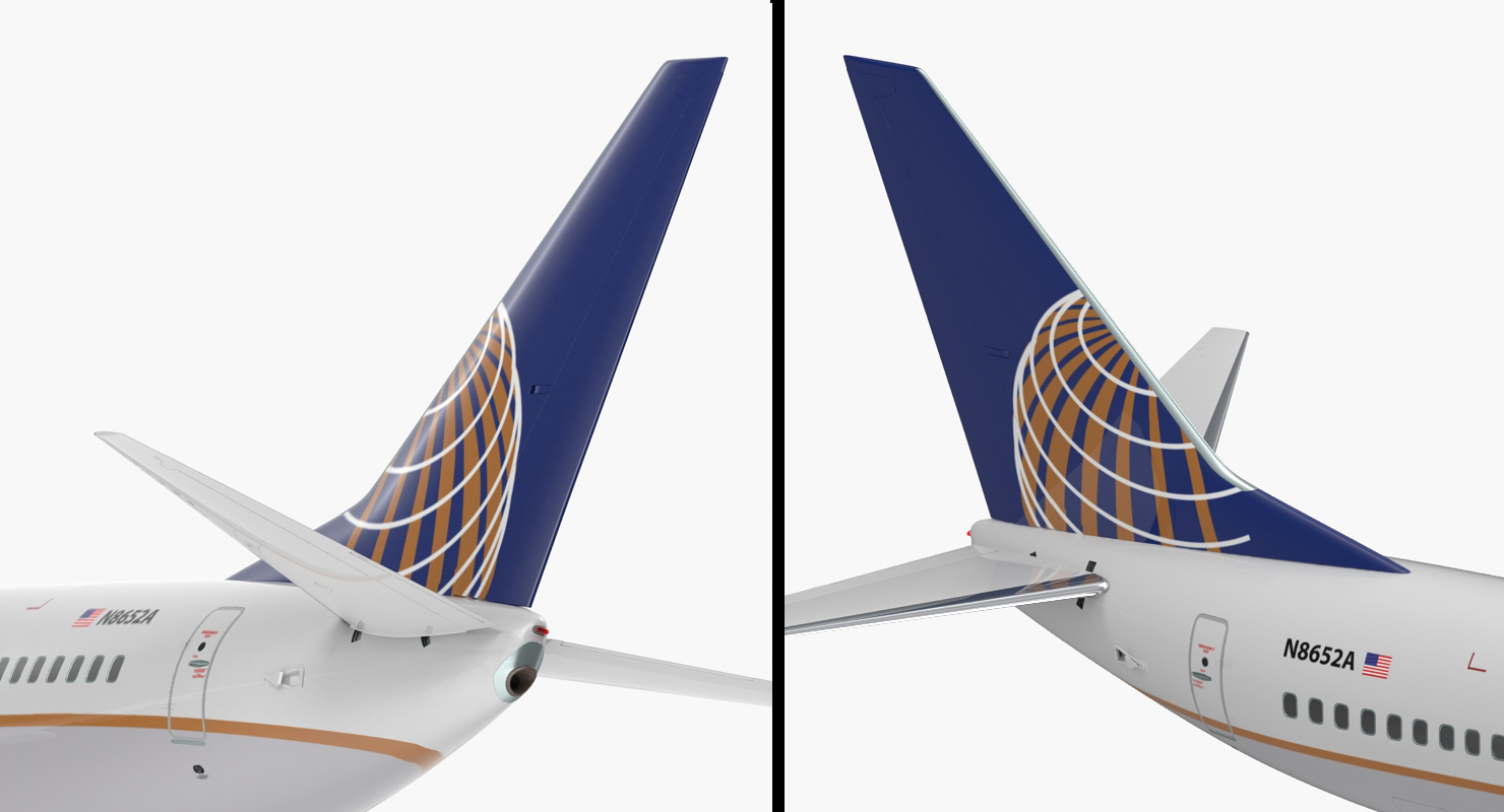 Boeing 737 700 with Interior United Airlines 3D model