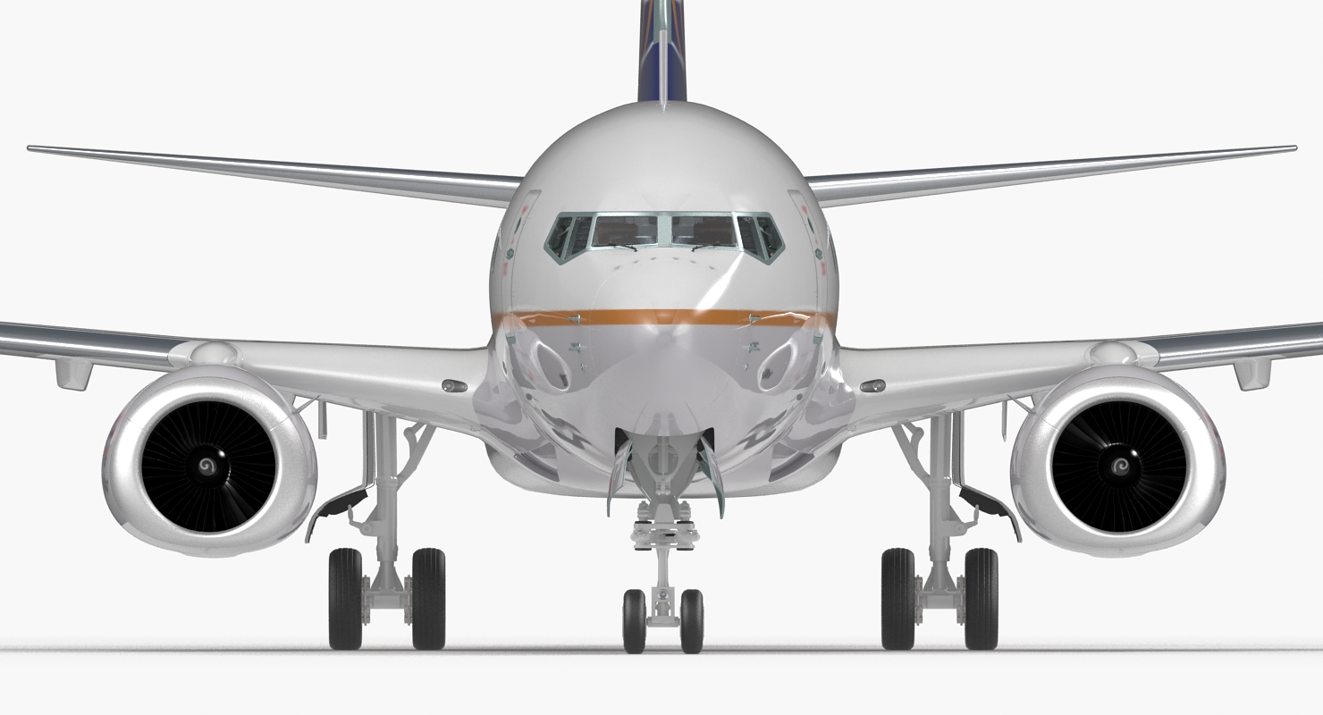 Boeing 737 700 with Interior United Airlines 3D model