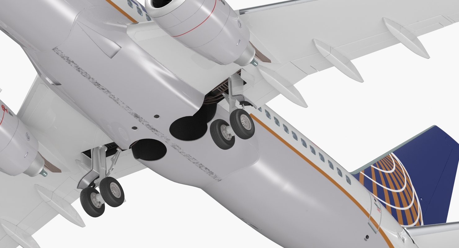 Boeing 737 700 with Interior United Airlines 3D model
