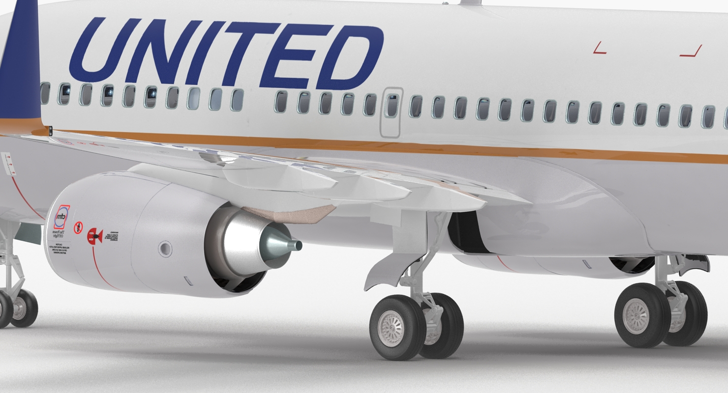 Boeing 737 700 with Interior United Airlines 3D model