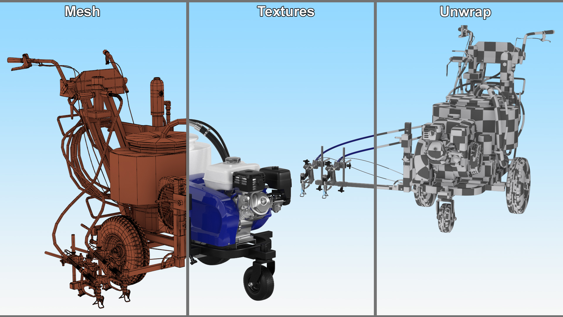 3D Road Marking Painting Machine Cold Spraying model