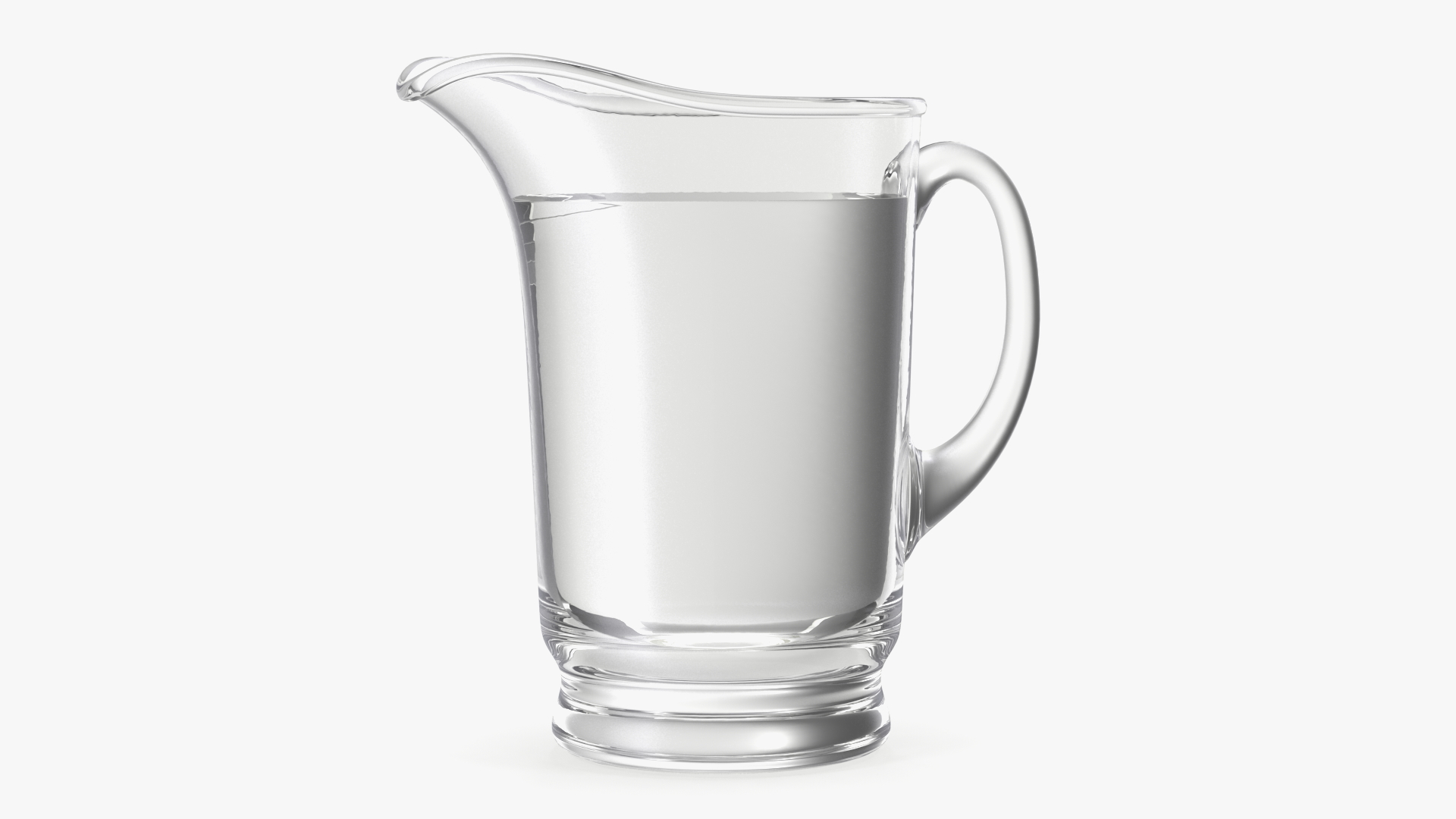 3D Glass Pouring Jug With Water model