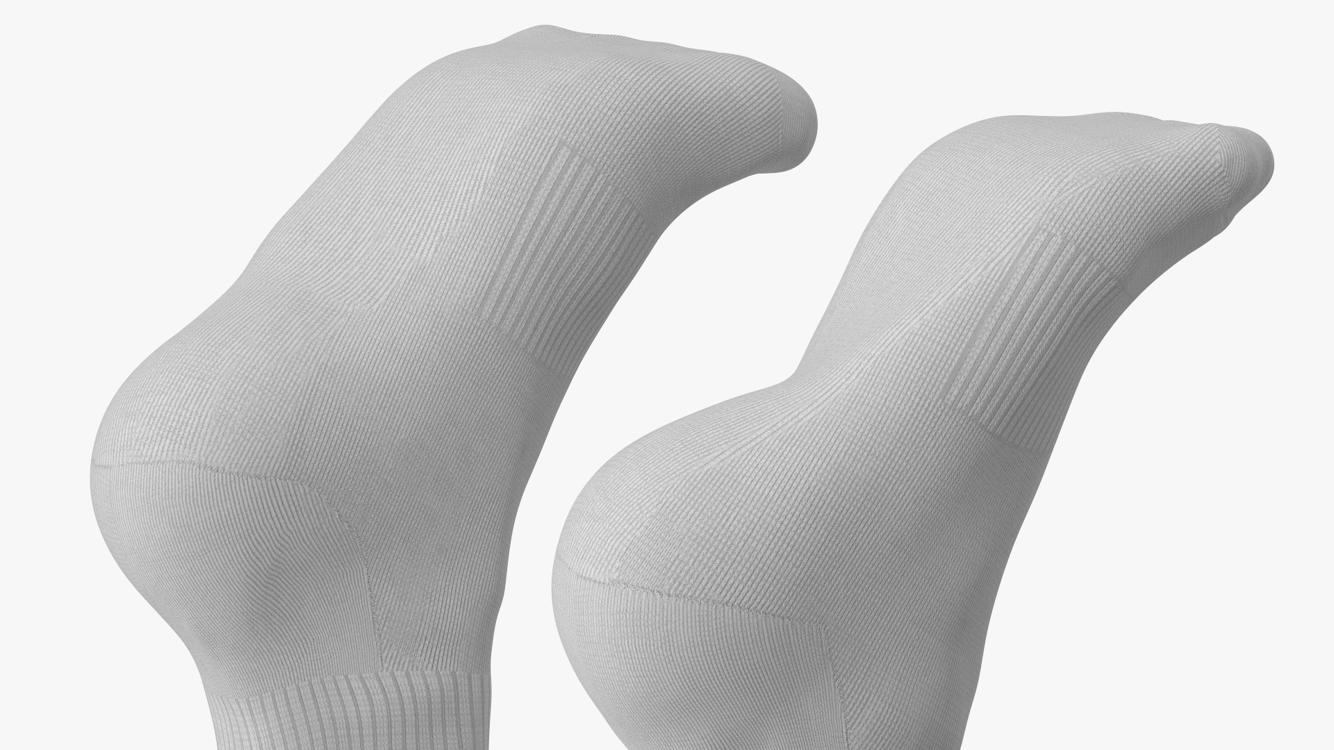 3D Long Socks Nike Grey on The Foot Standing Toes