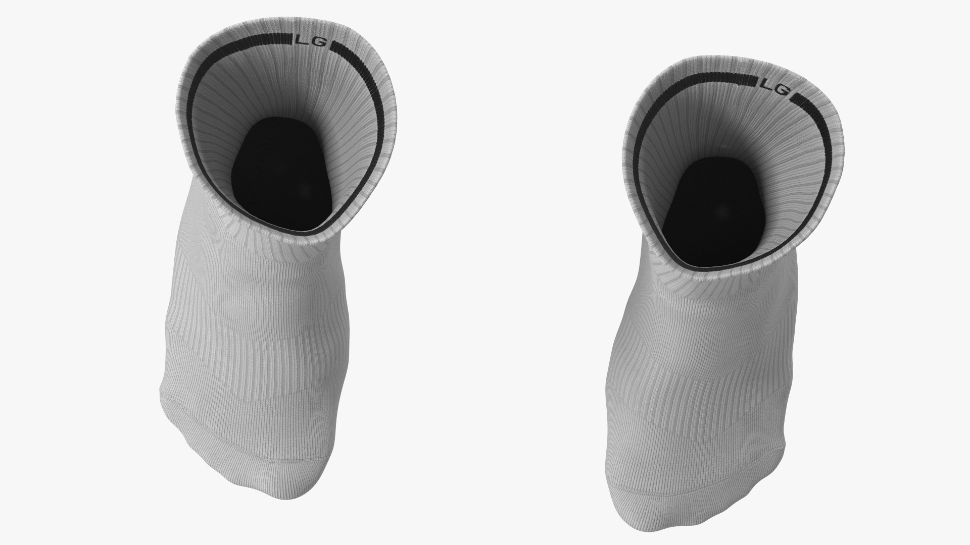 3D Long Socks Nike Grey on The Foot Standing Toes