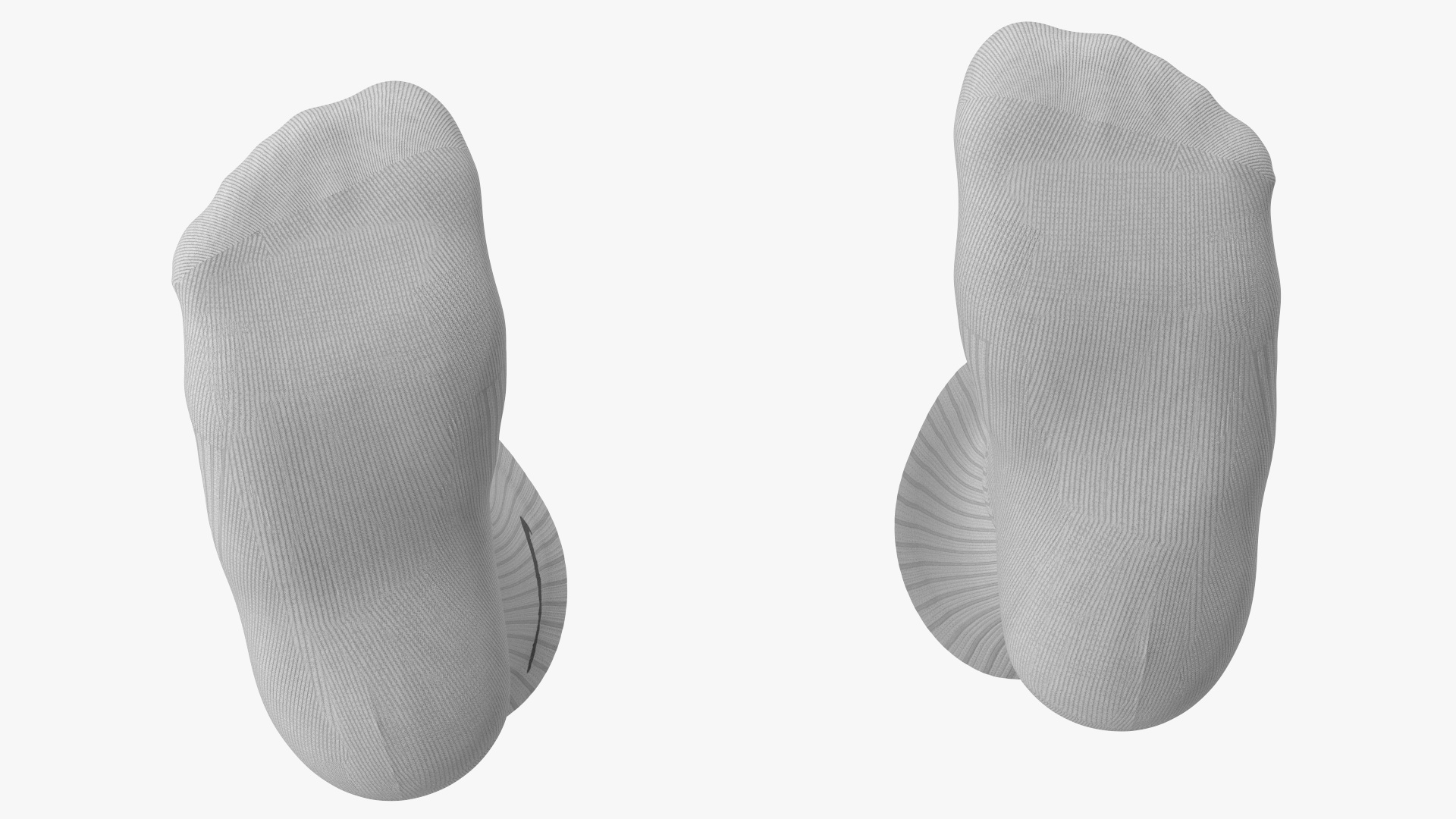3D Long Socks Nike Grey on The Foot Standing Toes
