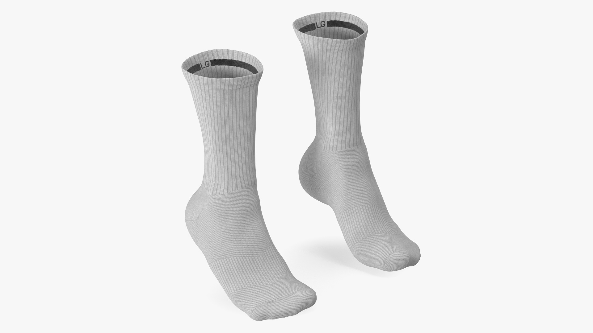3D Long Socks Nike Grey on The Foot Standing Toes