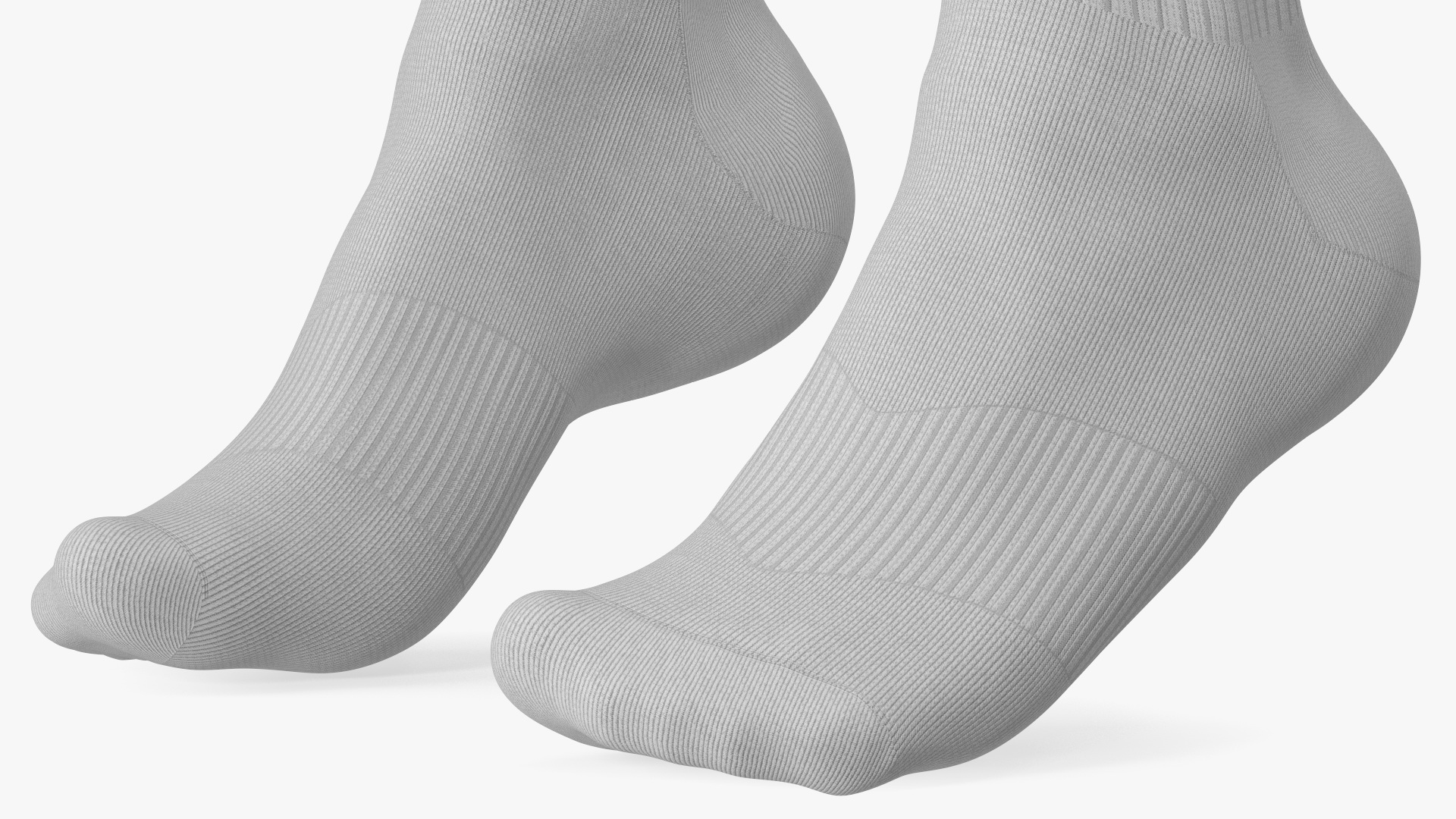 3D Long Socks Nike Grey on The Foot Standing Toes