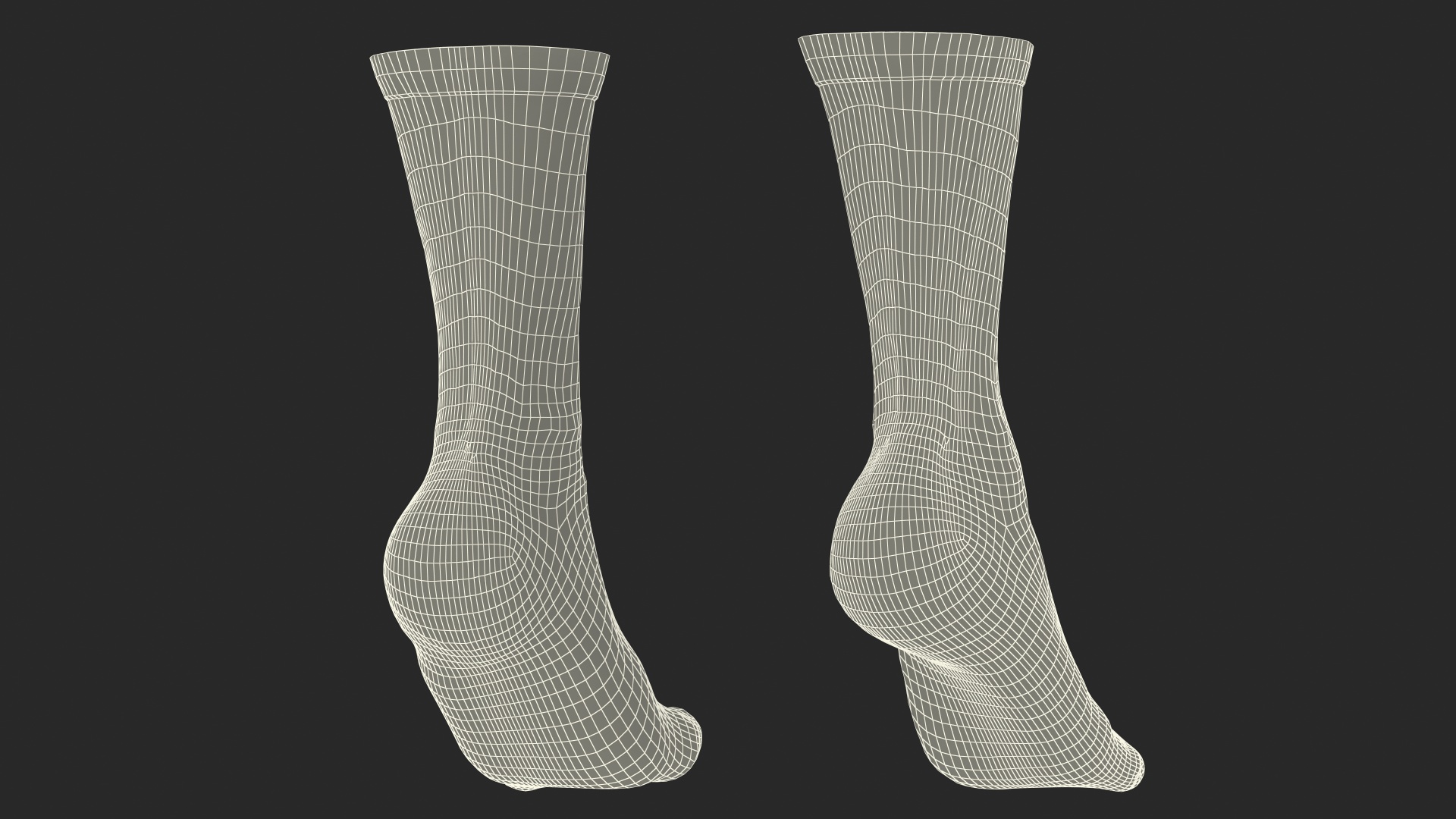 3D Long Socks Nike Grey on The Foot Standing Toes