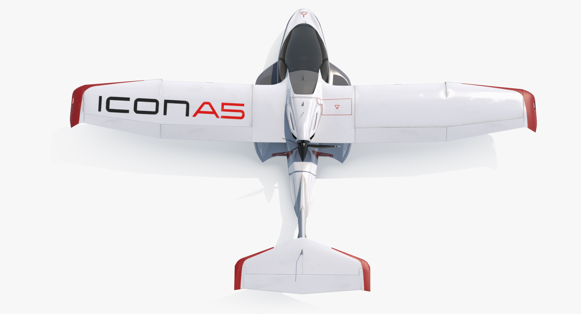 3D Amphibious Light Sport Aircraft Icon A5 Rigged