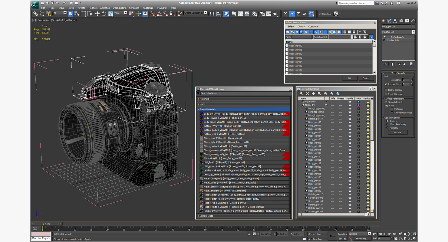3D model Nikon D4