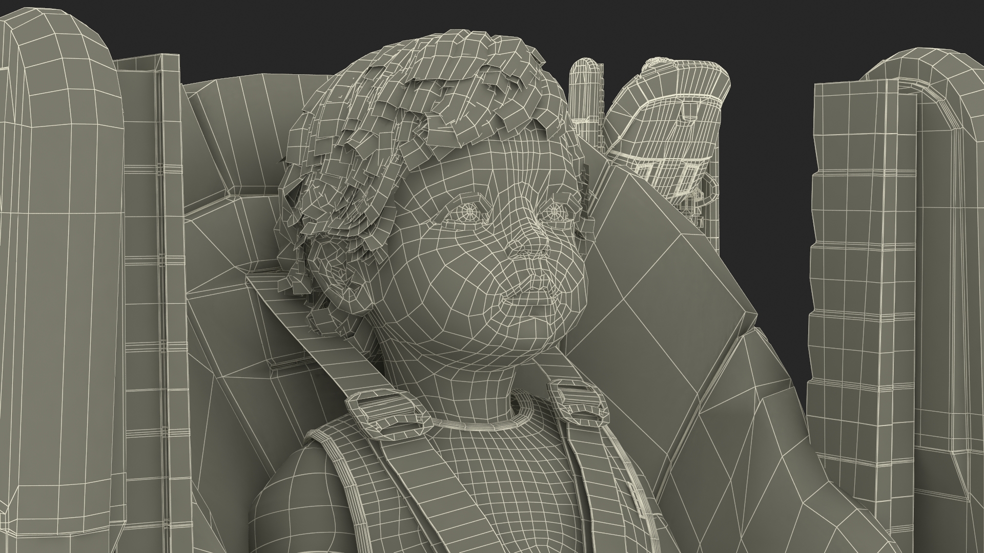 Toddler in Folding High Chair 3D model
