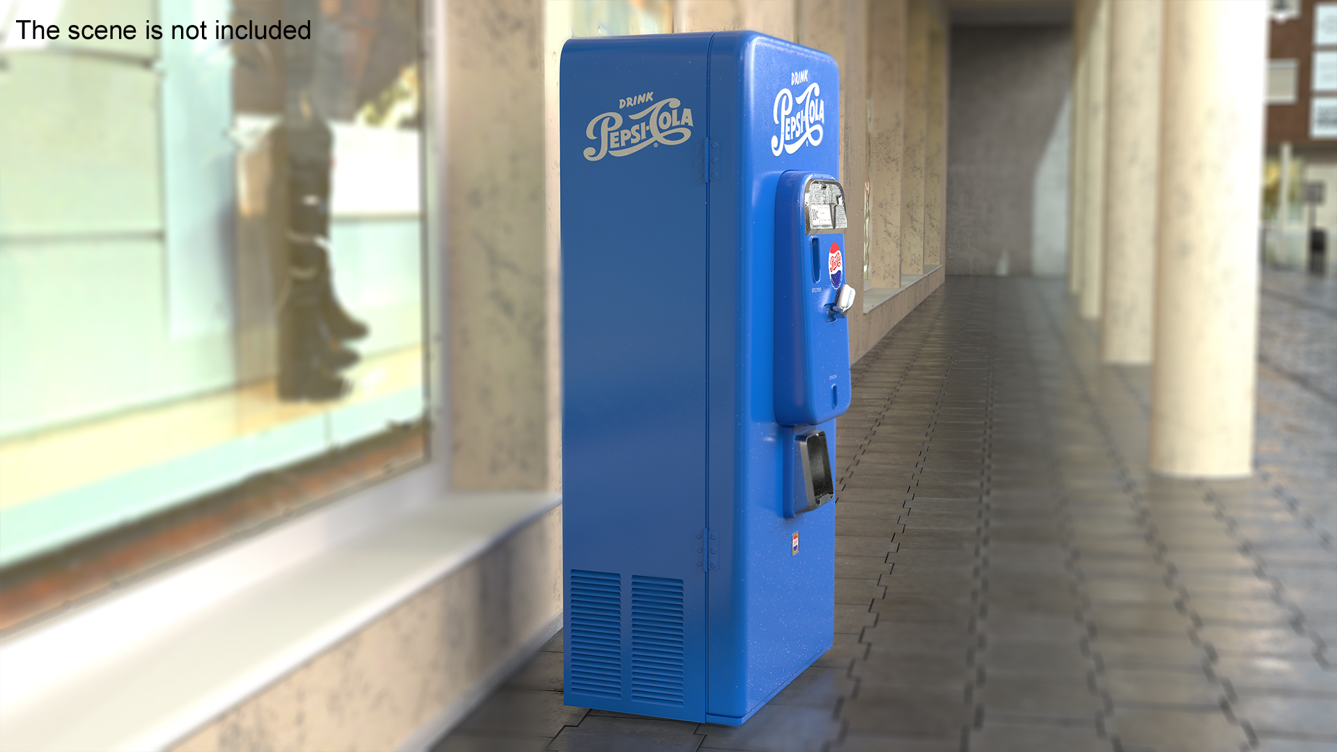 3D Pepsi Vintage American Vending Machine model