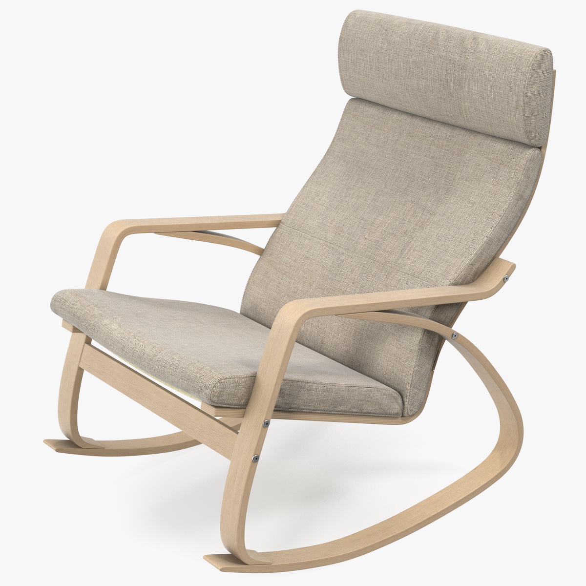 Rocking Chair Brown 3D model