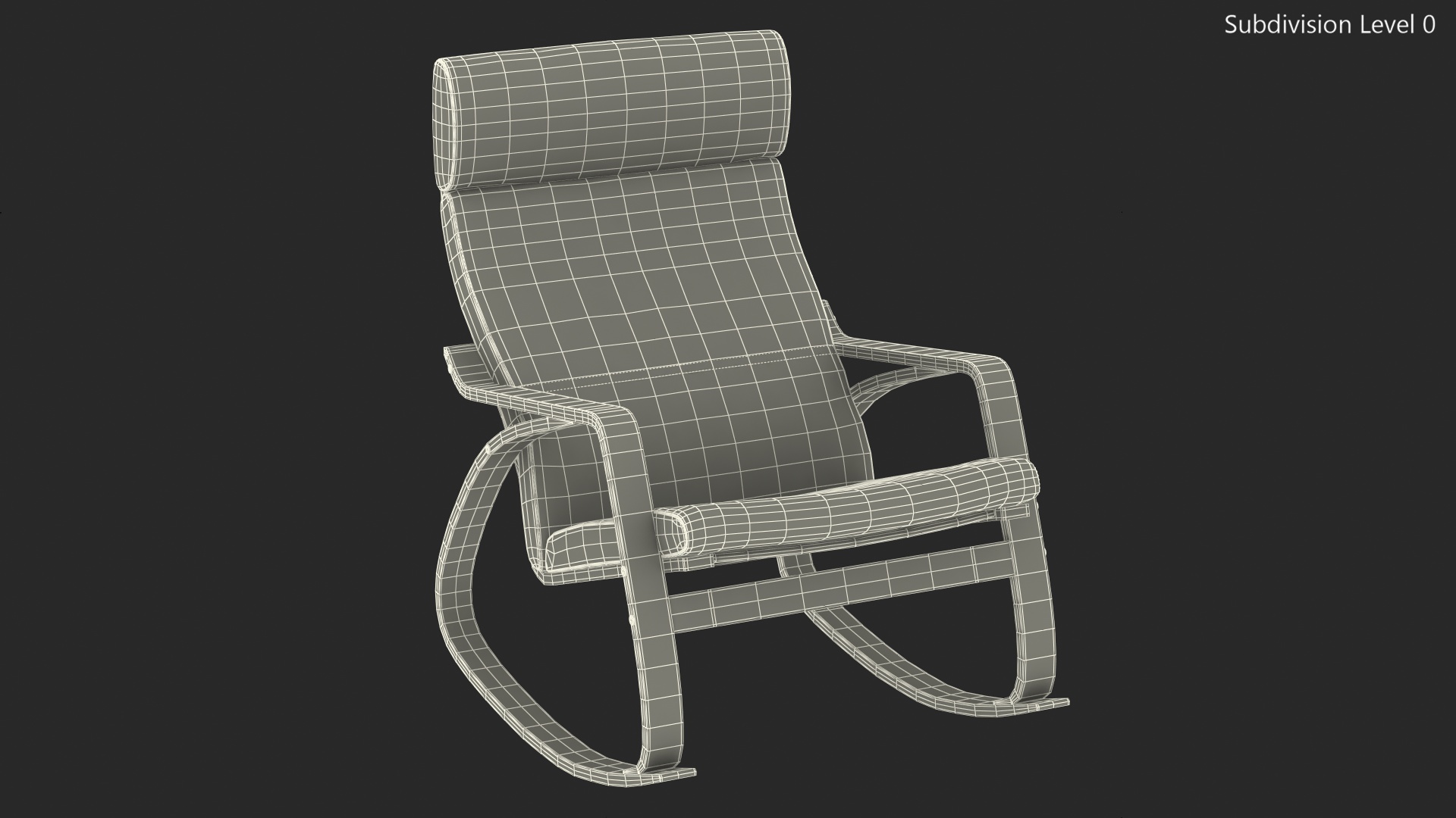 Rocking Chair Brown 3D model