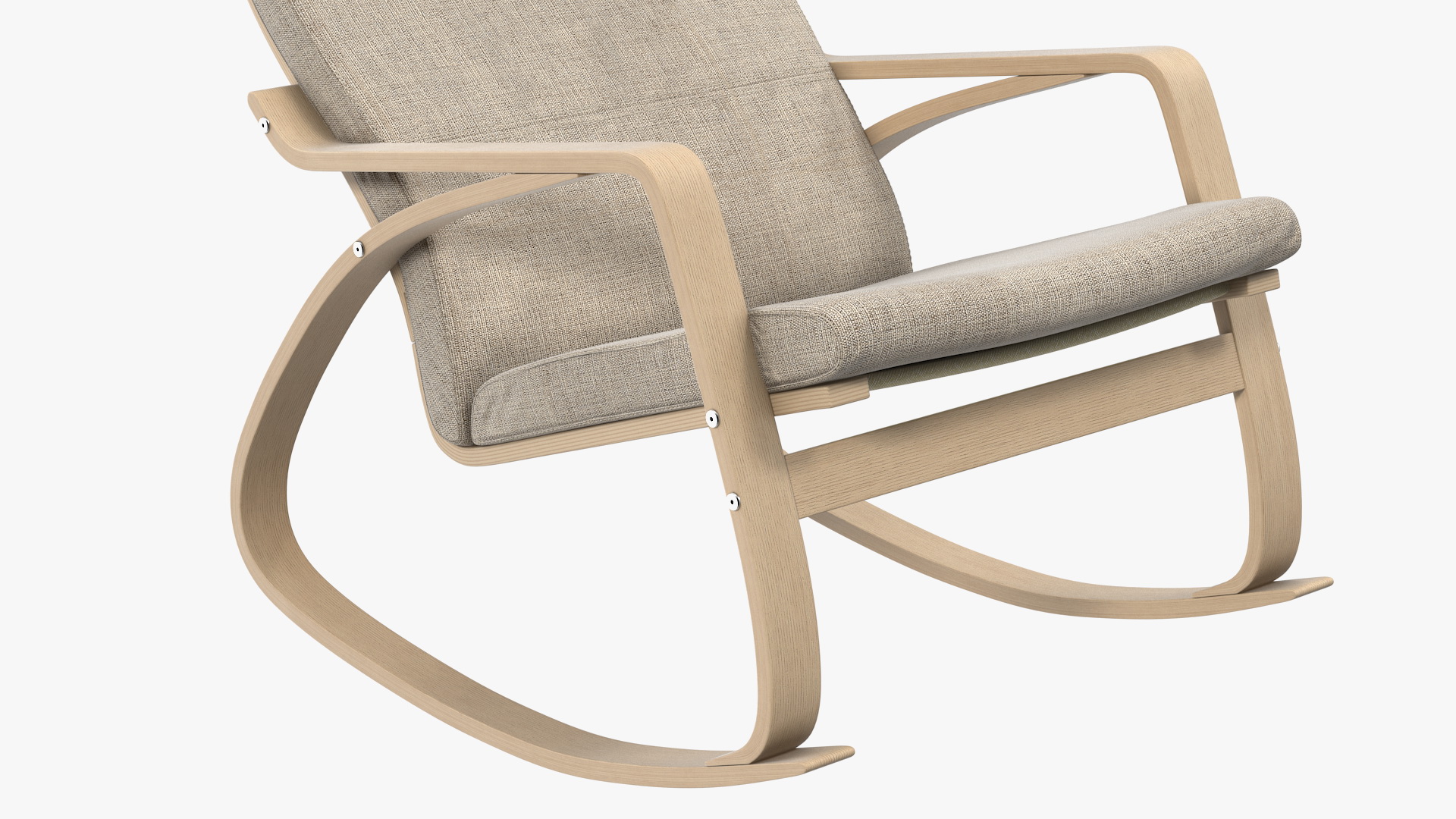 Rocking Chair Brown 3D model