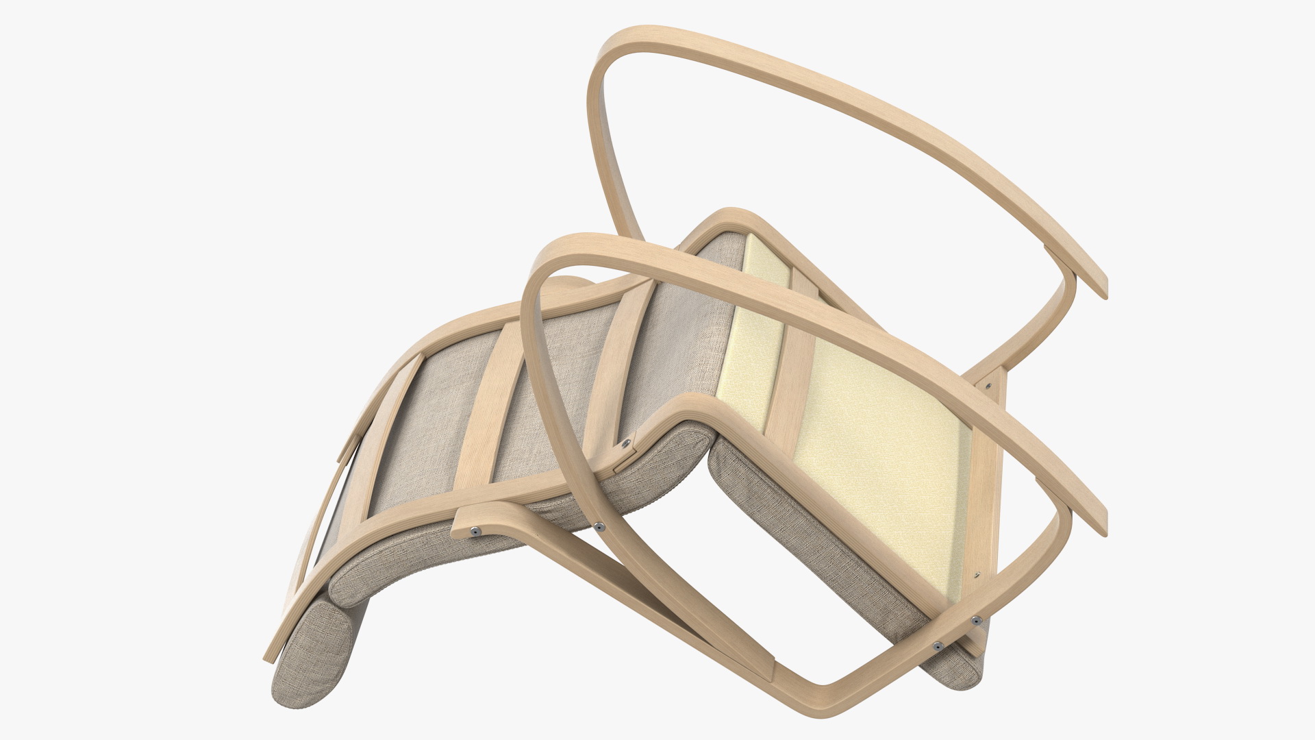 Rocking Chair Brown 3D model