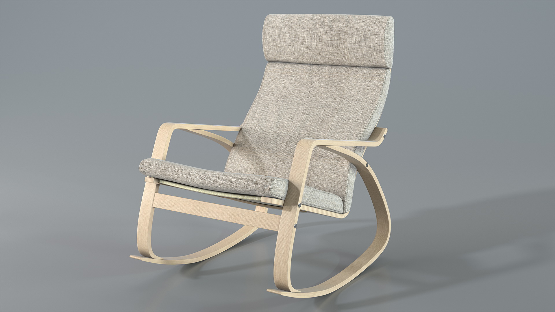 Rocking Chair Brown 3D model