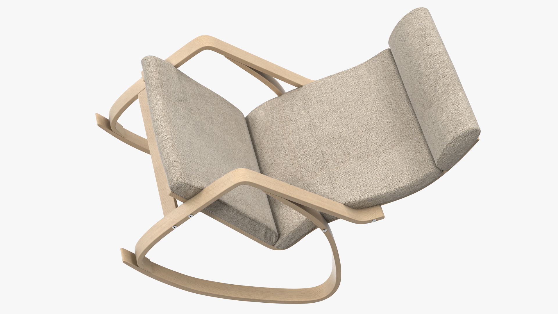 Rocking Chair Brown 3D model