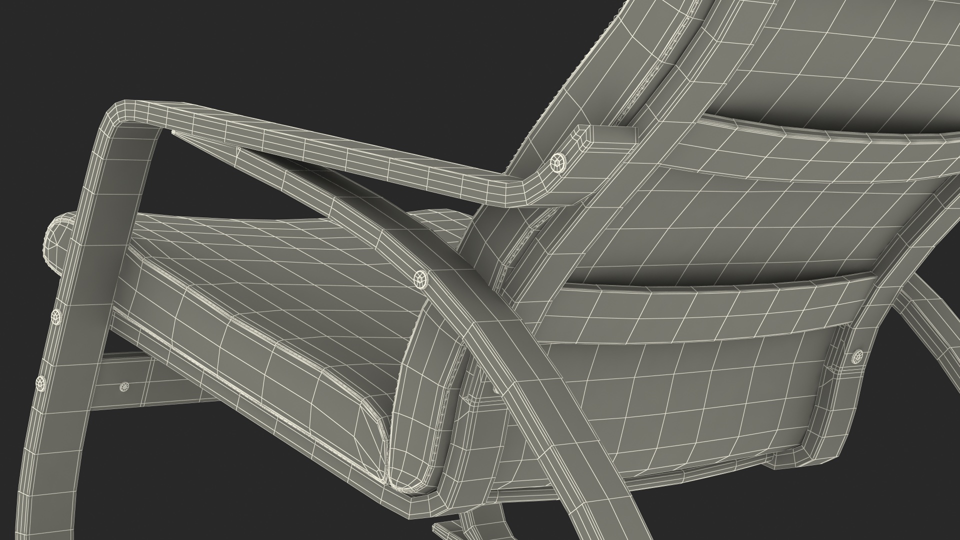 Rocking Chair Brown 3D model