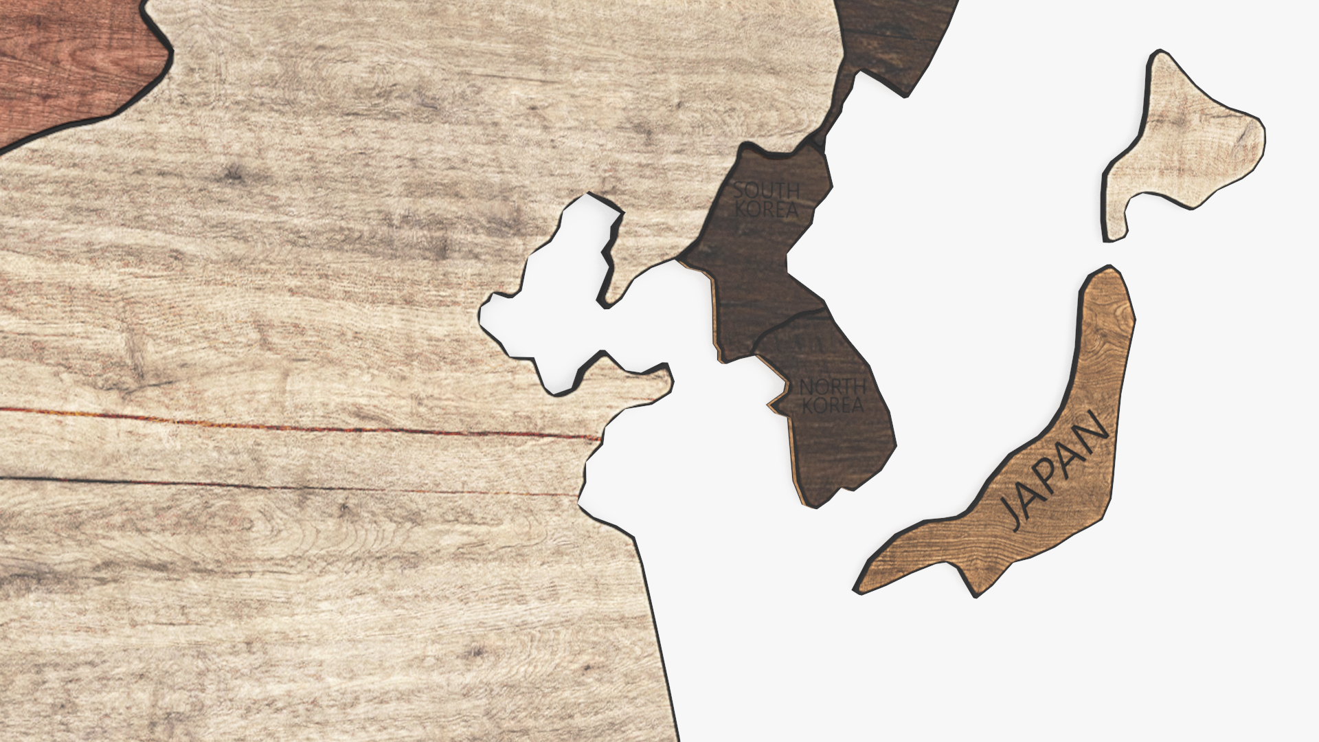 3D model Wood World Map Wall Decor