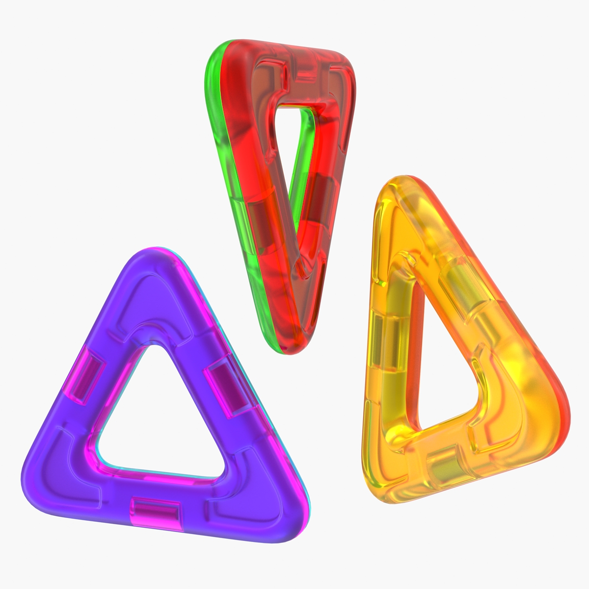 Magnetic Designer Colored Triangles