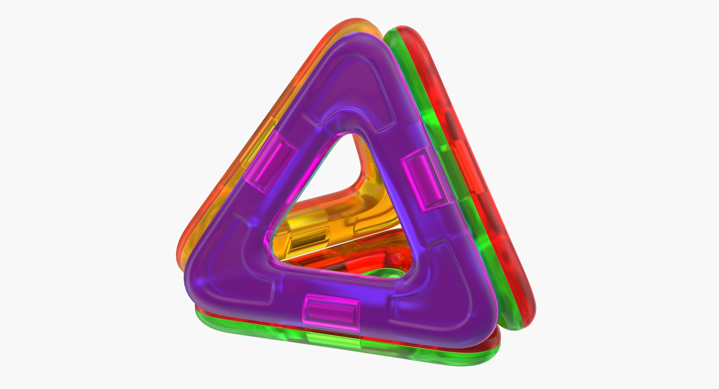 3D model Magnetic Designer Colored Triangles
