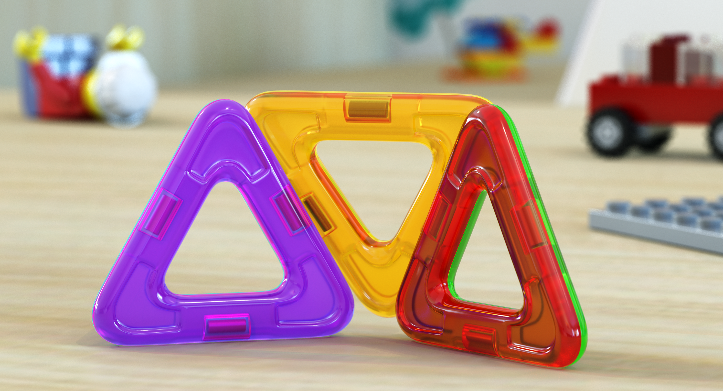 Magnetic Designer Colored Triangles, view 3