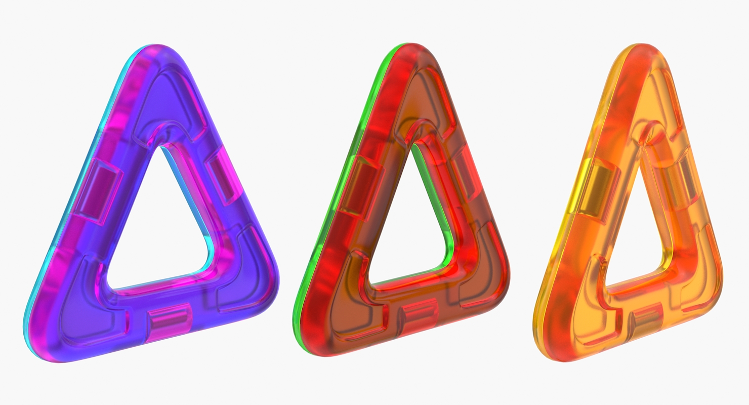 3D model Magnetic Designer Colored Triangles