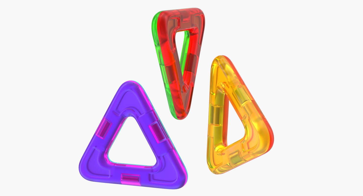3D model Magnetic Designer Colored Triangles