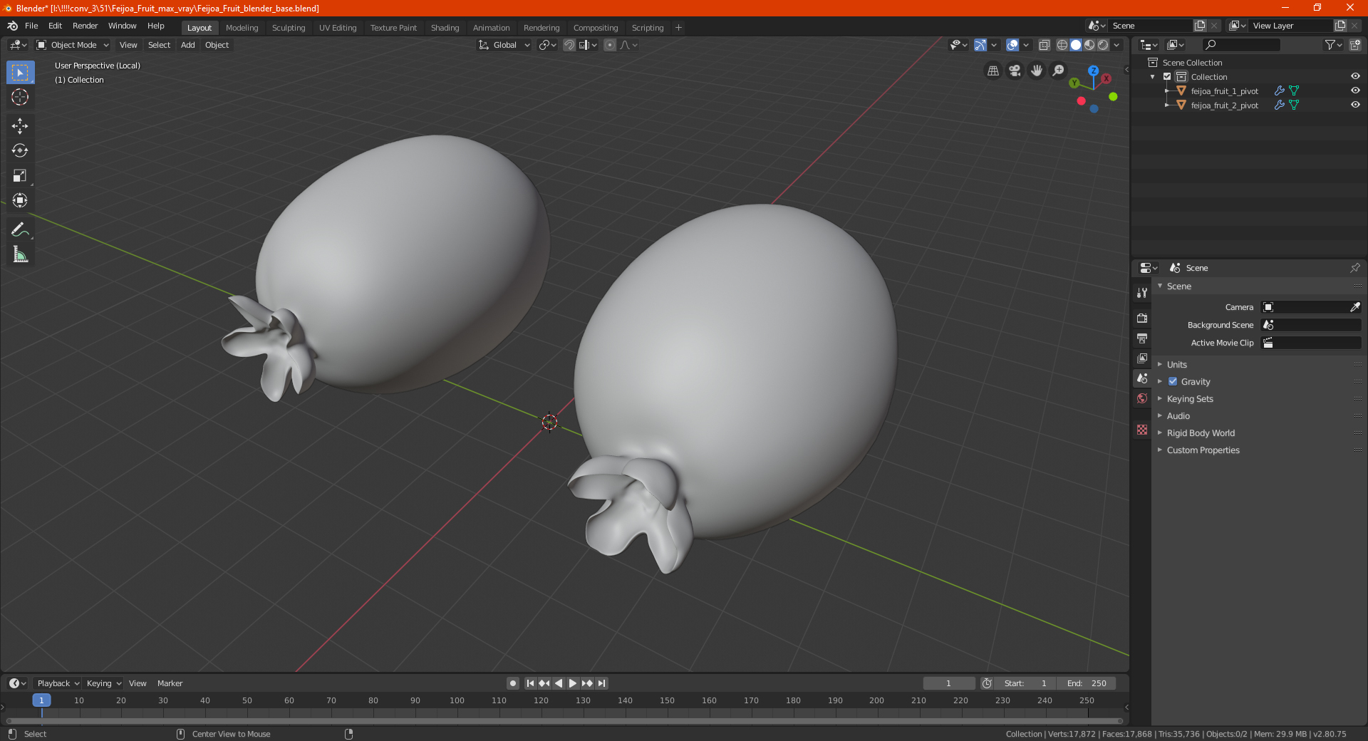 Feijoa Fruit 3D