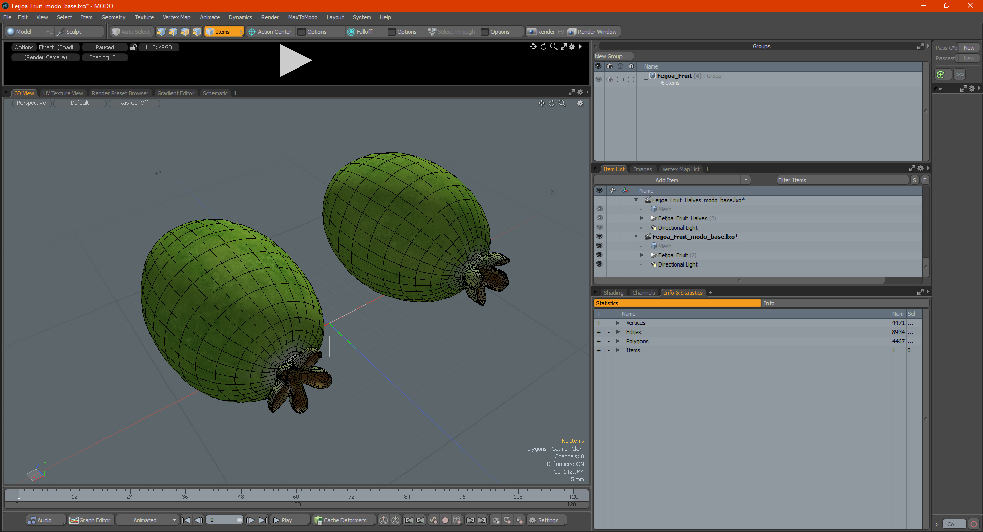 Feijoa Fruit 3D