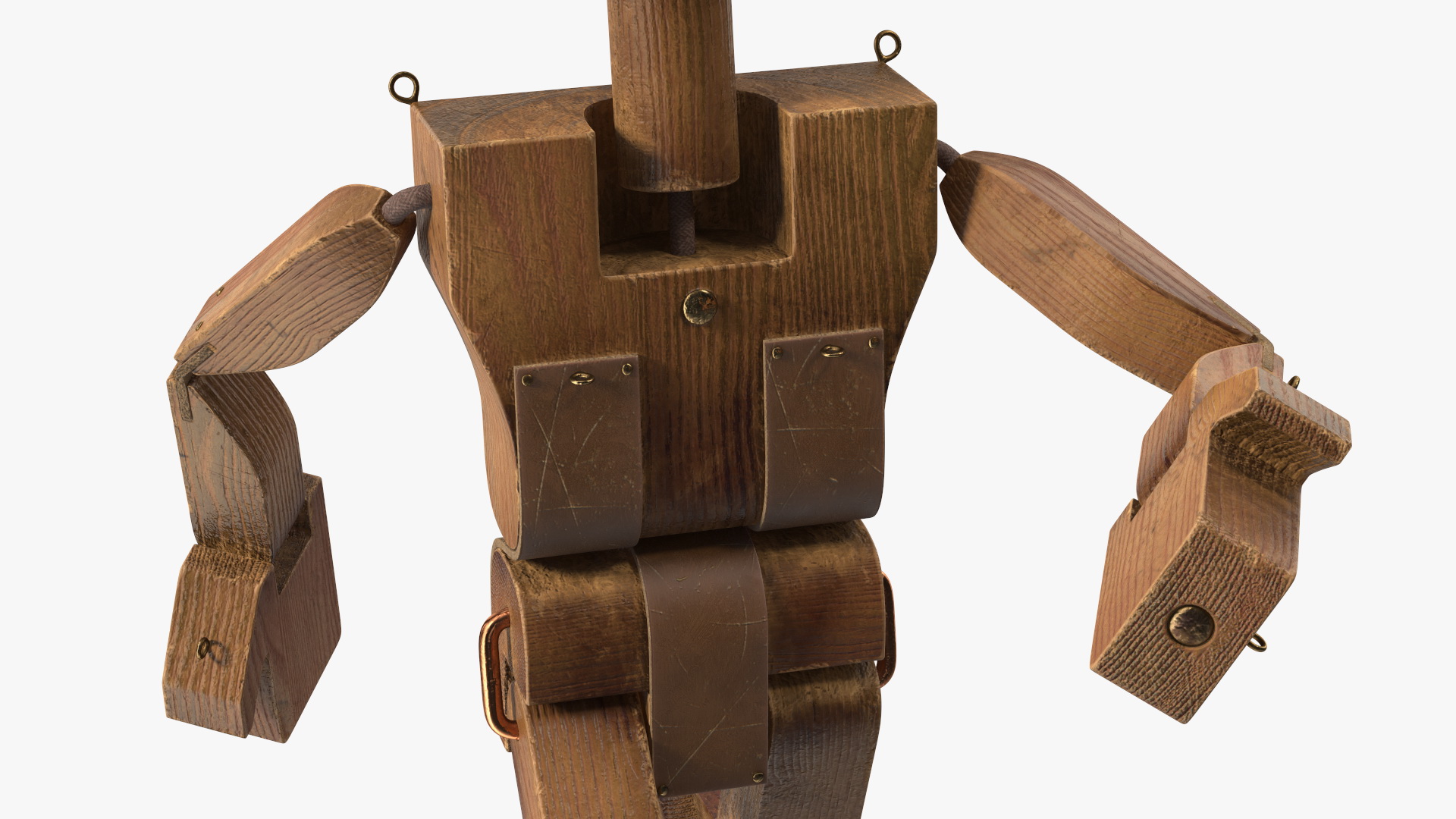 3D Dirty Wooden Character Rigged for Cinema 4D model
