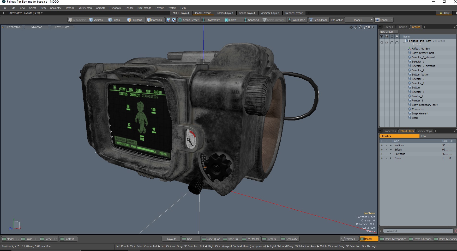 3D model Fallout Pip Boy