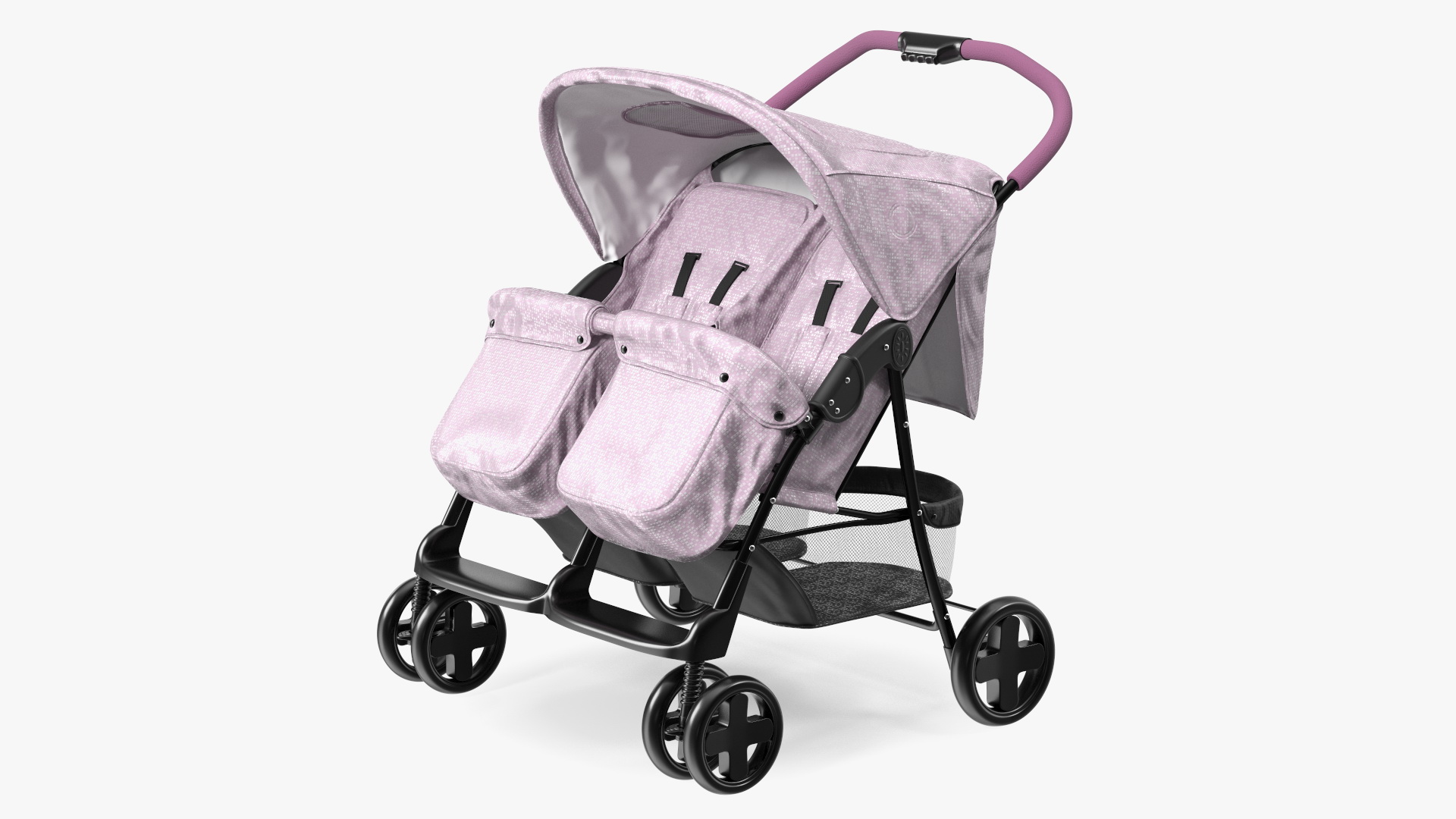 3D Baby Twin Carriage model