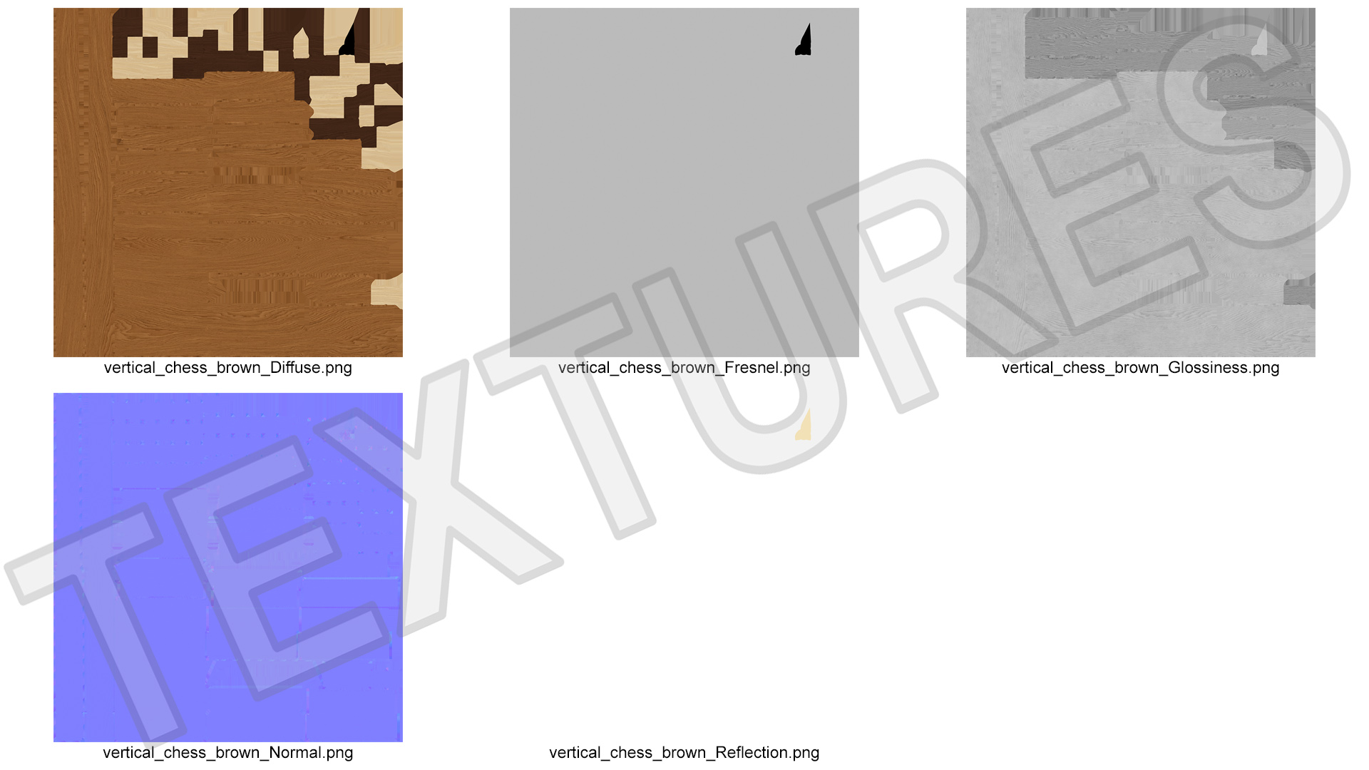 Vertical Wooden Chess Board 3D