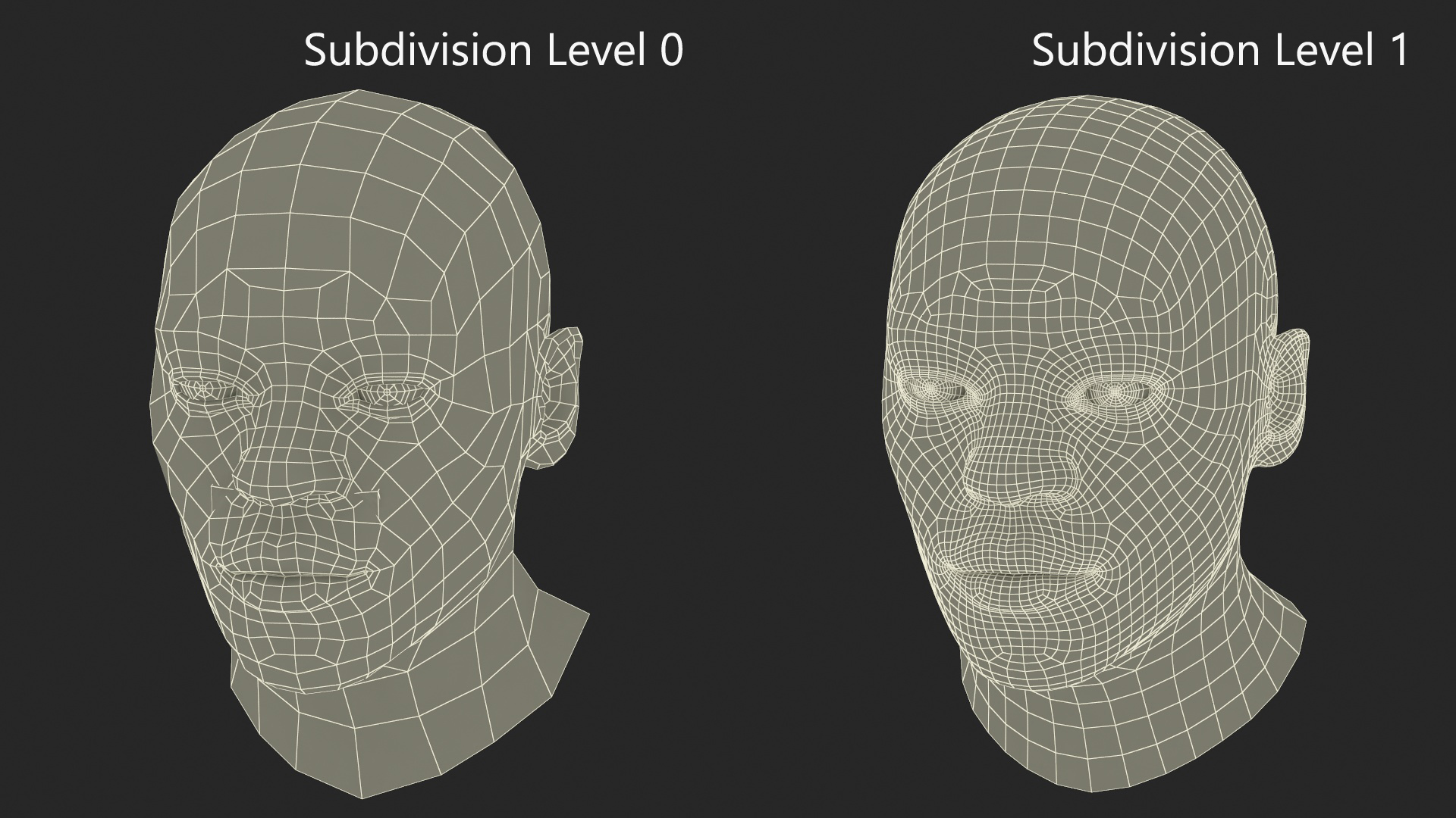 3D model Handsome African American Male Head