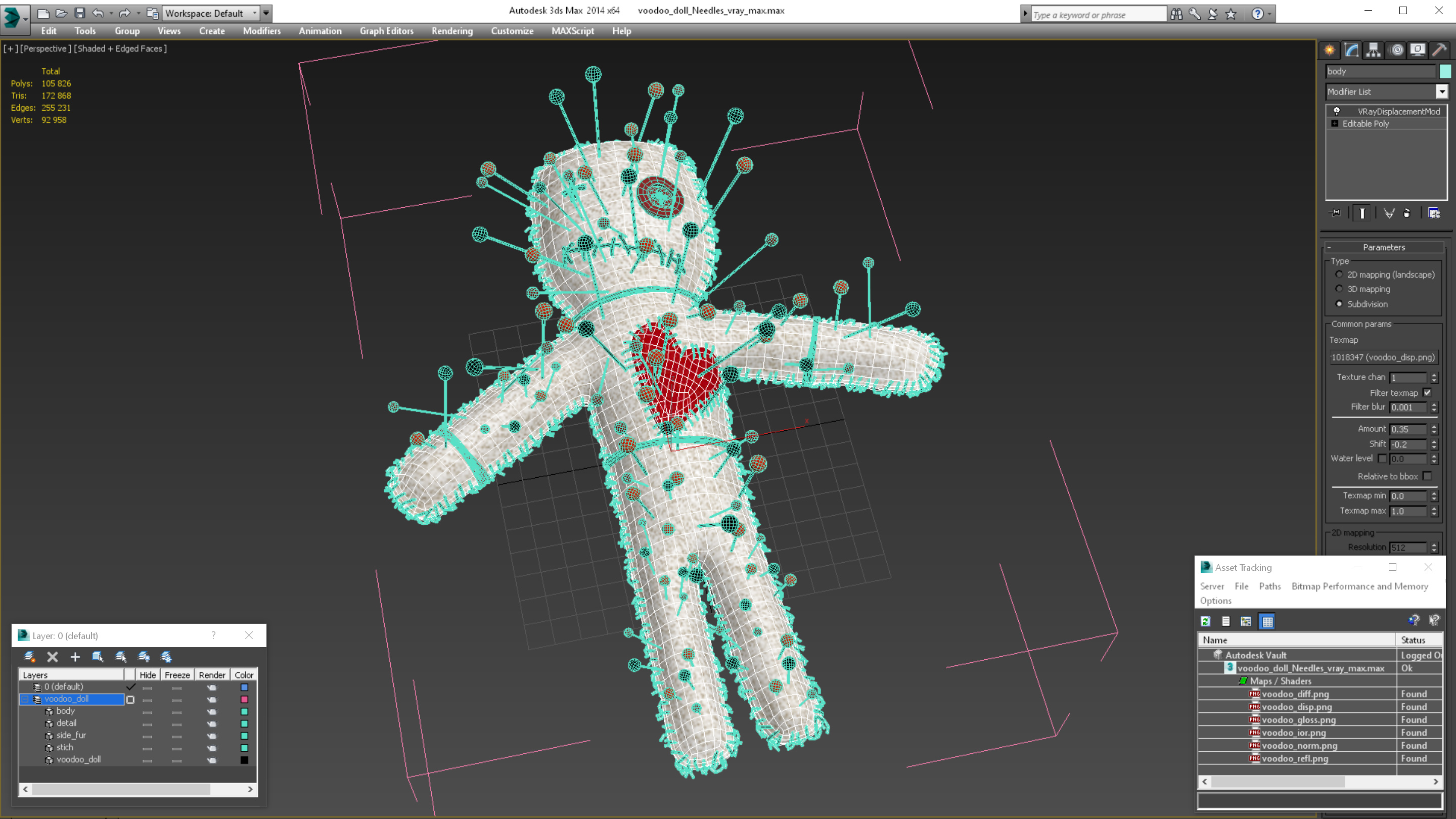Voodoo Doll Needles 3D model